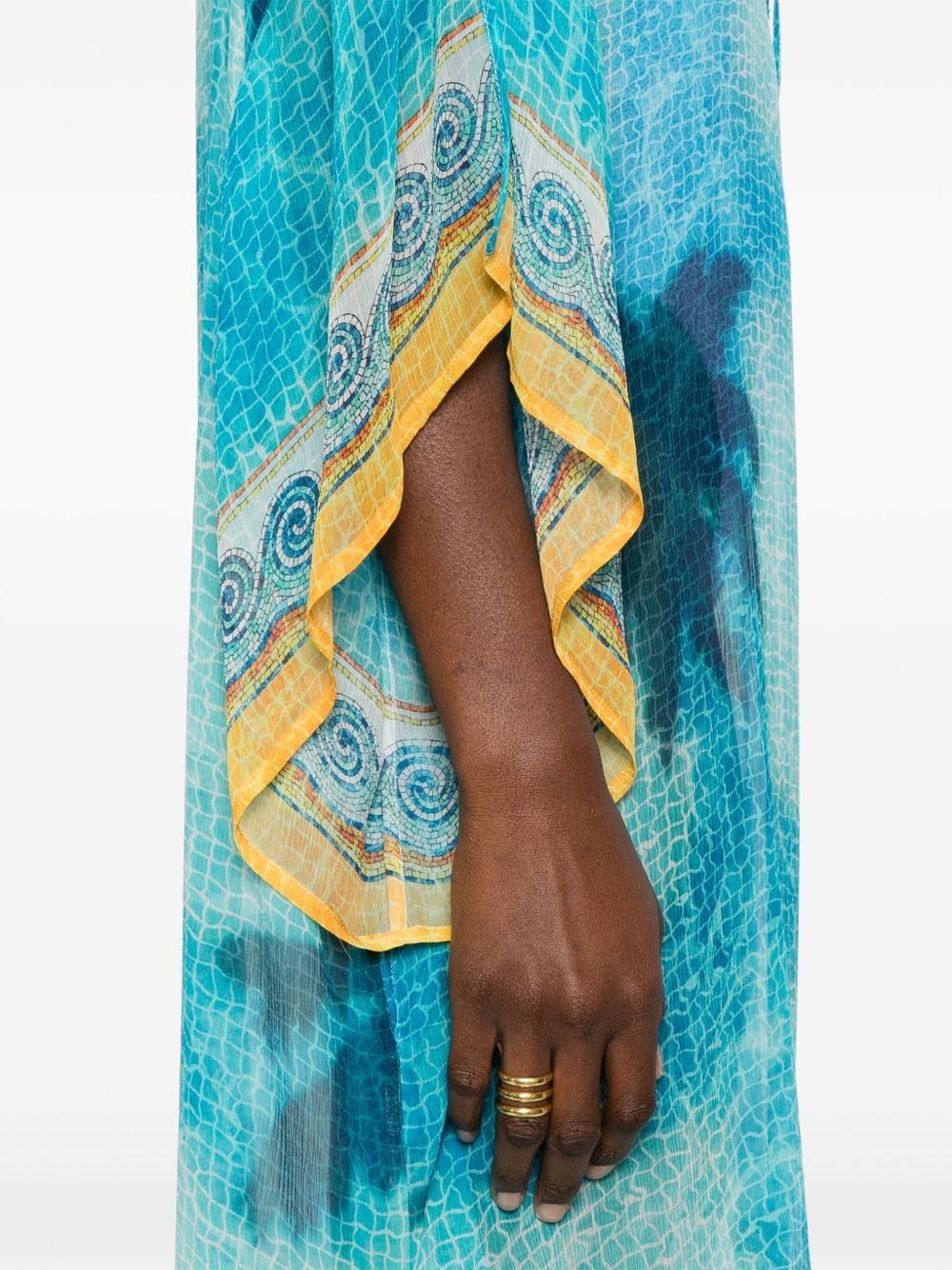silk chiffon maxi dress - 5