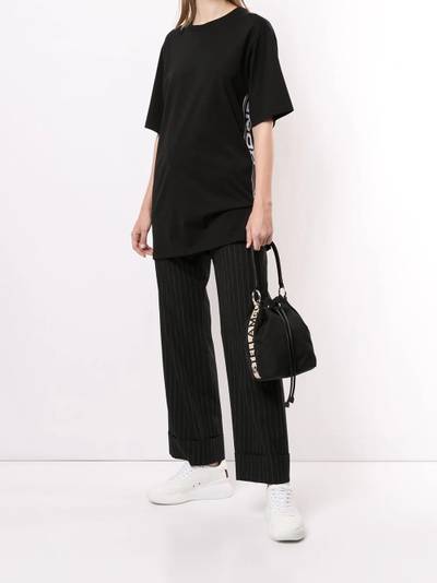 Stella McCartney logo-stripe oversized T-shirt outlook