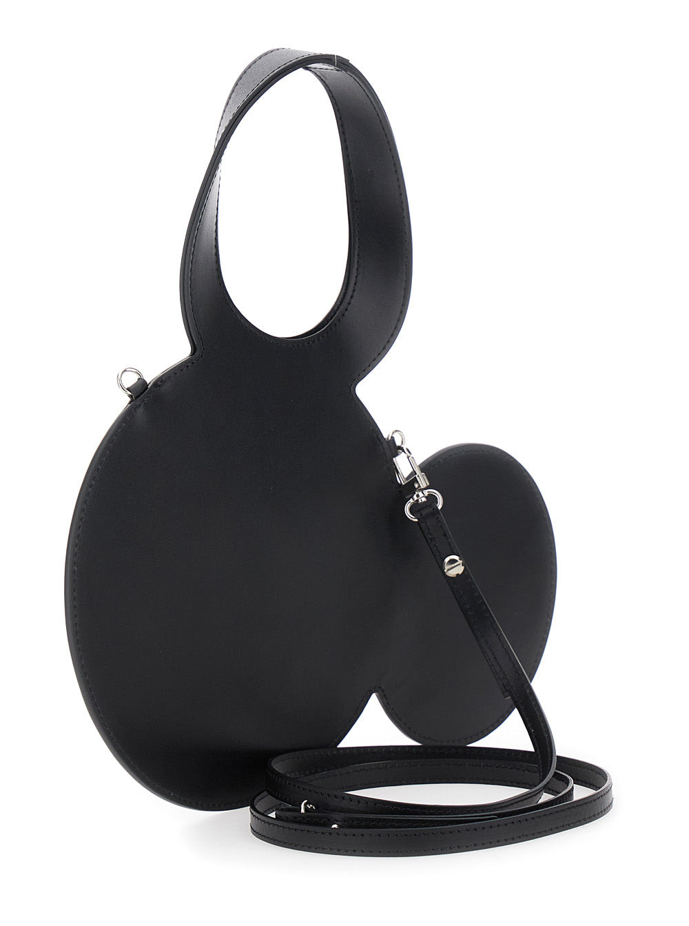 Coperni Women 'Mickey' Black Crossbody Bag With Adjustable And Removable Shoulder Strap And Logo Let - 3