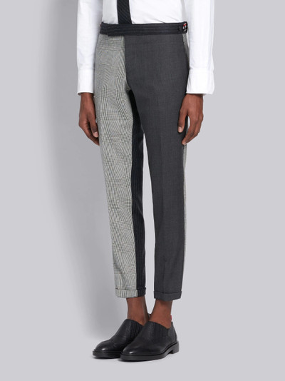 Thom Browne Black and White Wool Funmix Prince of Whales Low-Rise Trouser outlook