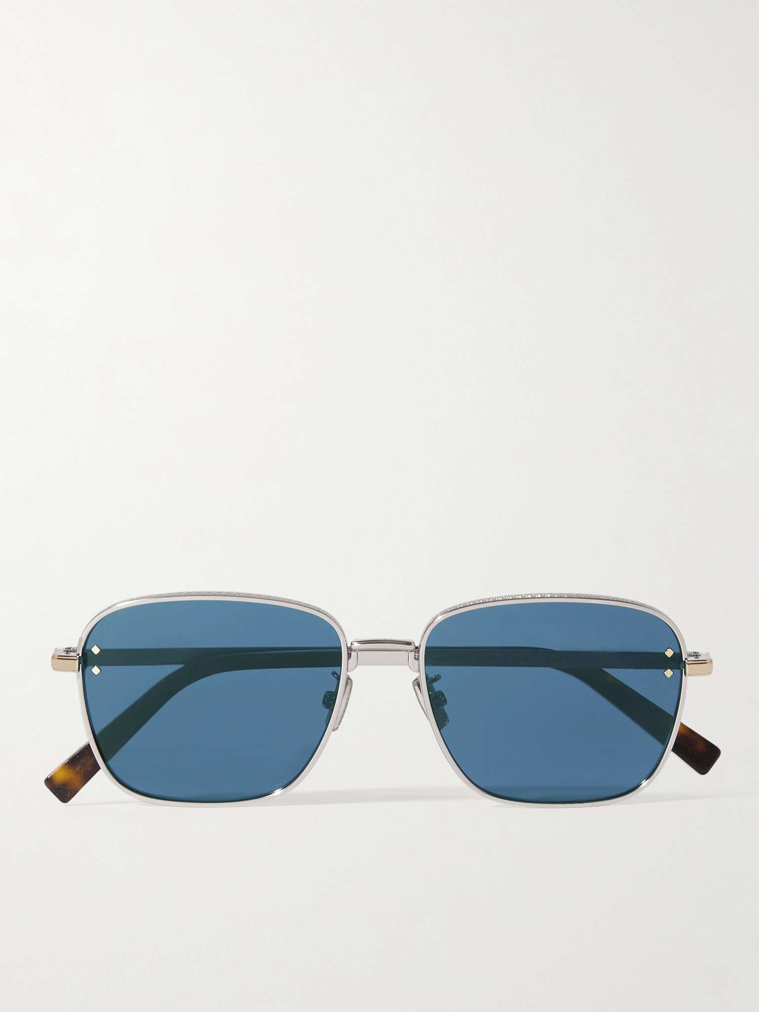 CD Diamond S4U Aviator-Style Silver-Tone Sunglasses - 1