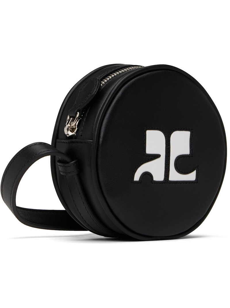courrèges Black Reedition Leather Circle Bag outlook