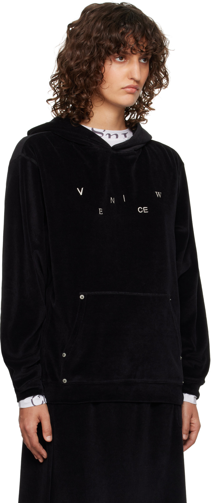 VeniceW Black Pigtail Living Hoodie outlook