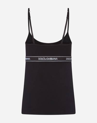 Dolce & Gabbana Jersey vest with logoed strip outlook