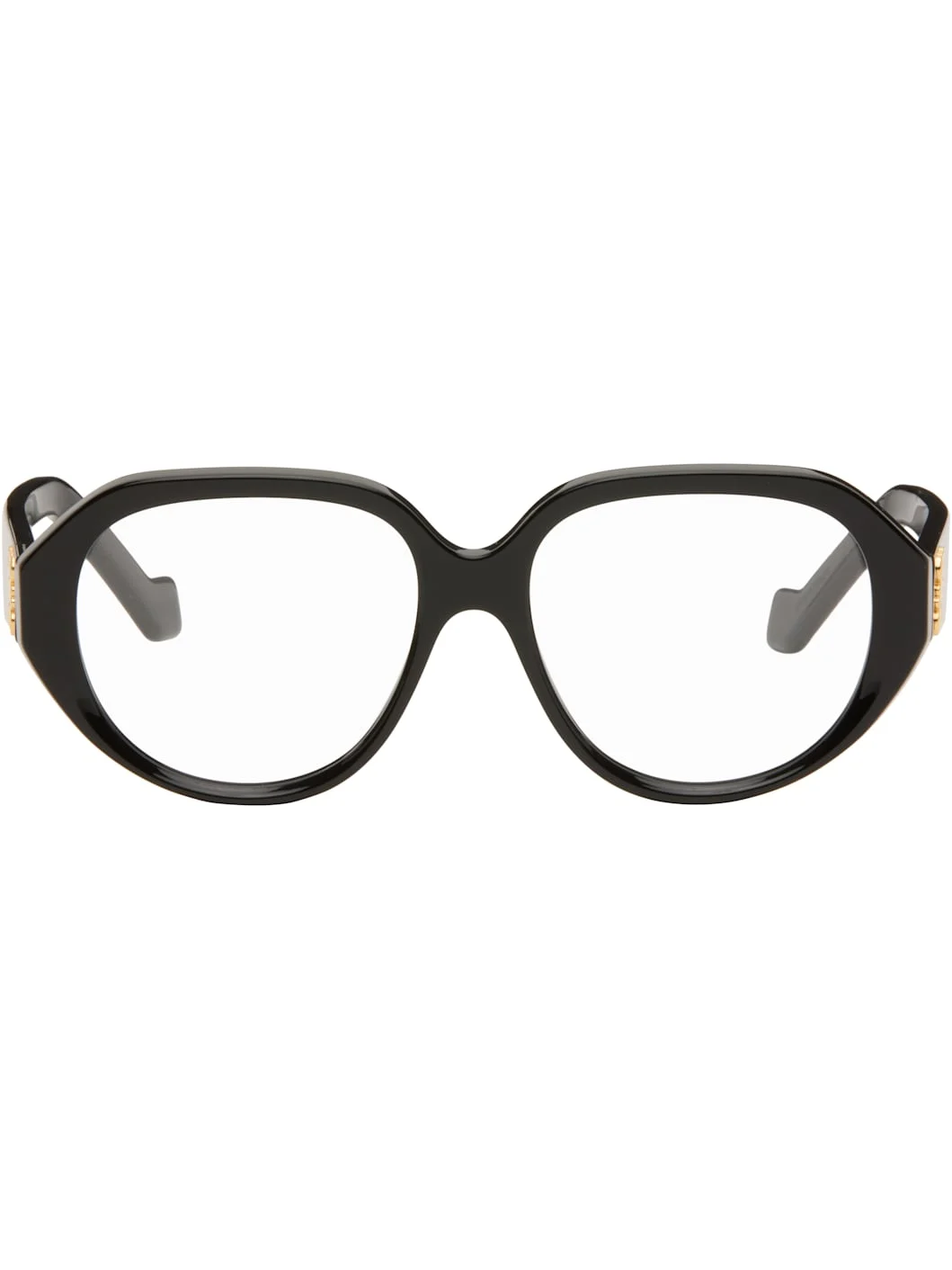 Black Anagram Geometric Glasses - 1