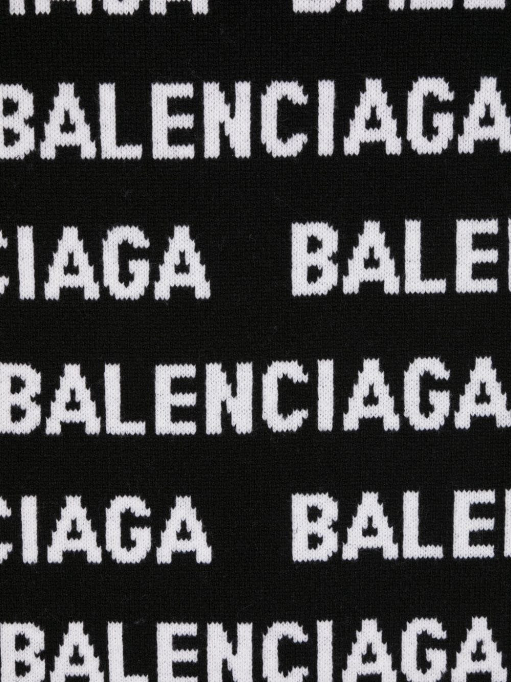 Balenciaga Black Logo Scarf - 2
