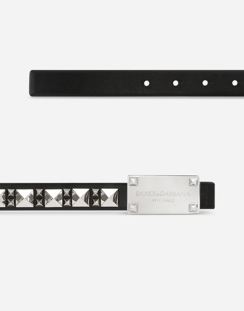 Dolce & Gabbana Calfskin belt with studs outlook