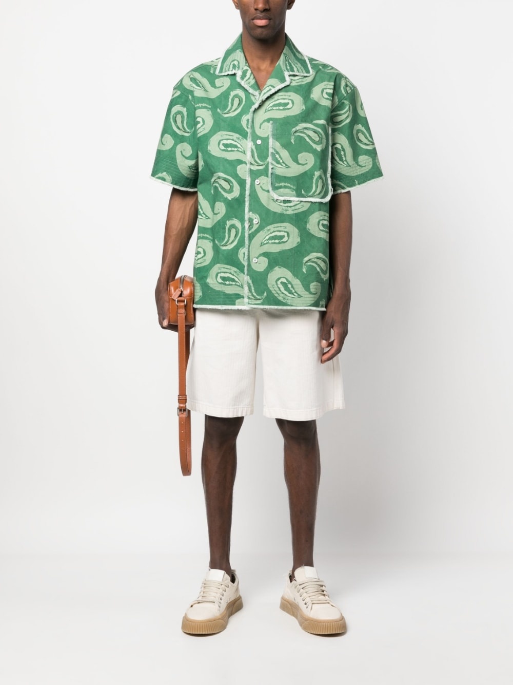 Artichaut paisley-print frayed-edge shirt - 2