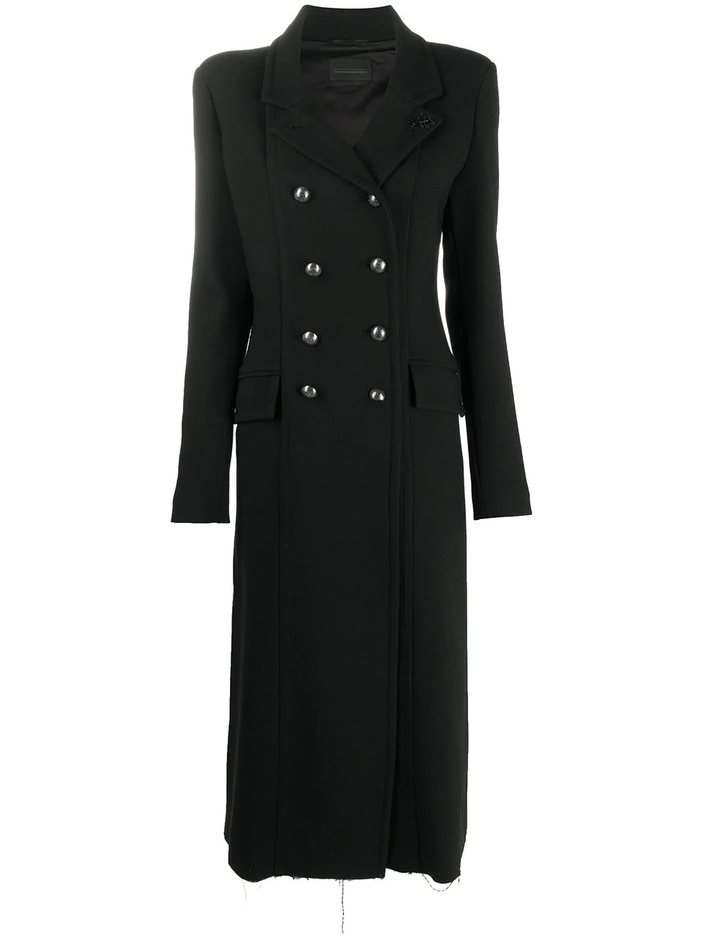 double-breasted wool coat - 1