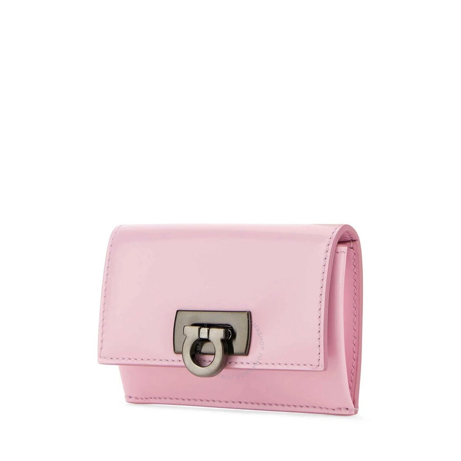 Salvatore Ferragamo Card Case With Gancini Clasp - 1