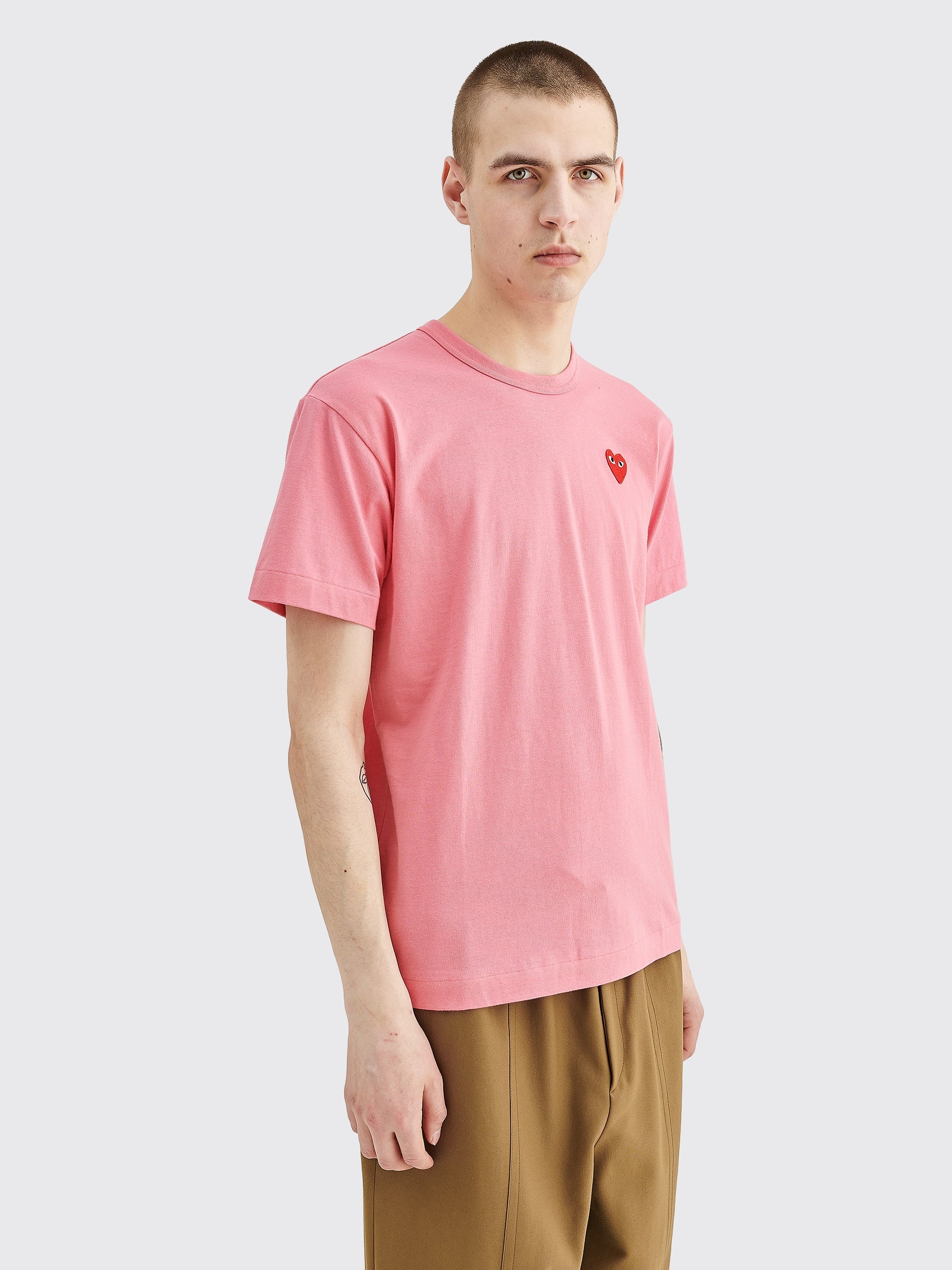 COMME DES GARÇONS PLAY SMALL HEART T-SHIRT PINK - 5