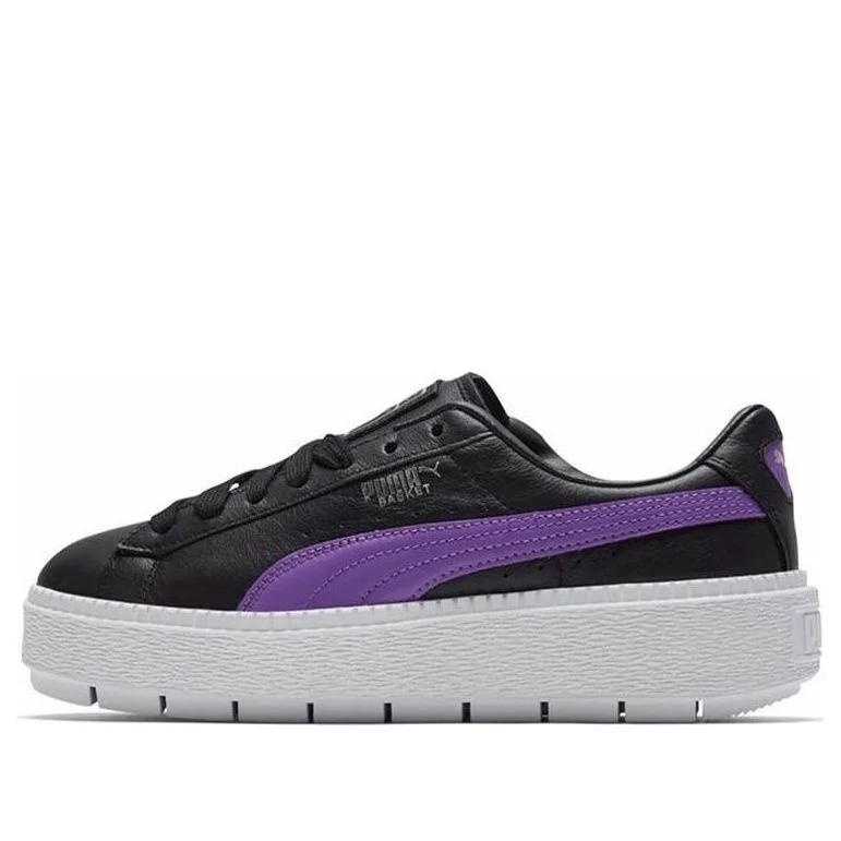 (WMNS) PUMA Platform Trace Baseplate Shoes For Black/Purple 366109-05 - 1