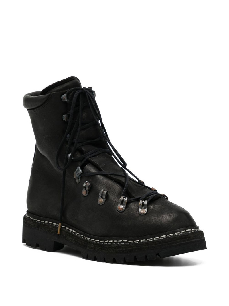 Guidi lace-up full-grain leather boots outlook