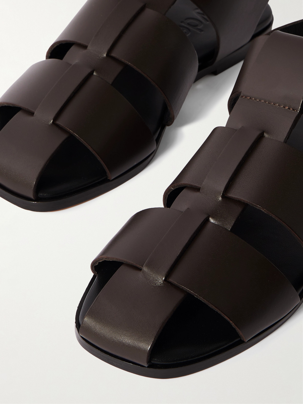 Whit Leather Sandals - 4