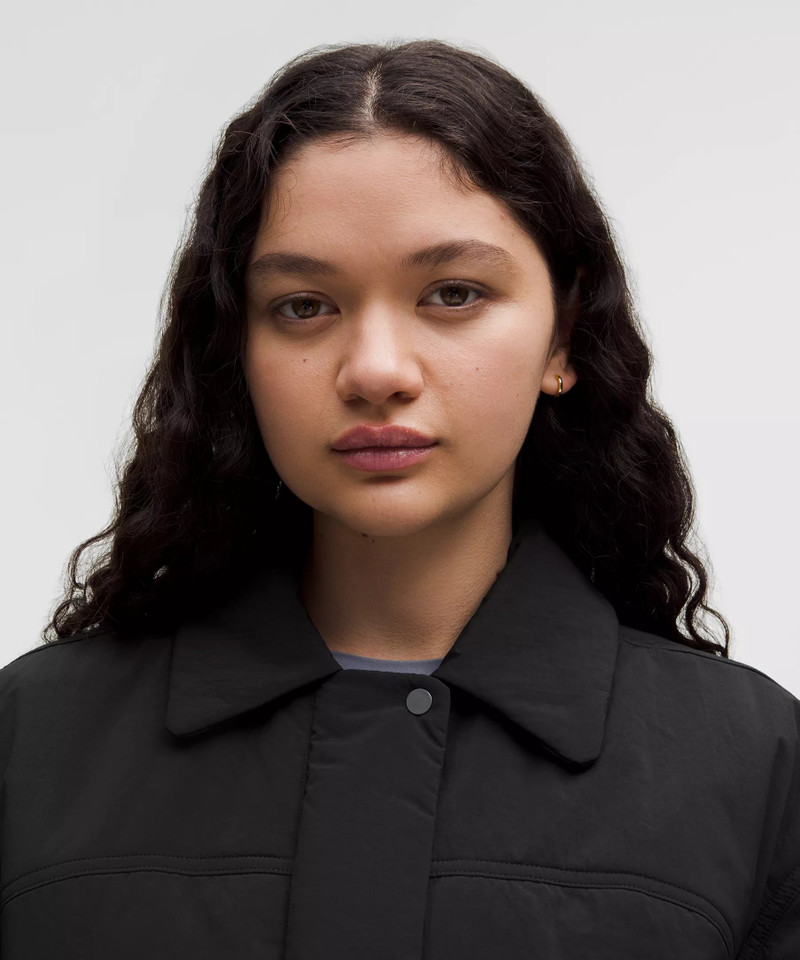 Insulated Oversized Collared Jacket 4