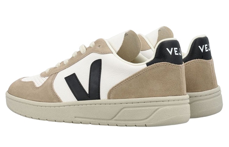 Veja V-10 Chromfree Low-Top Sneakers 'White Beige Black' VX0503138 - 5