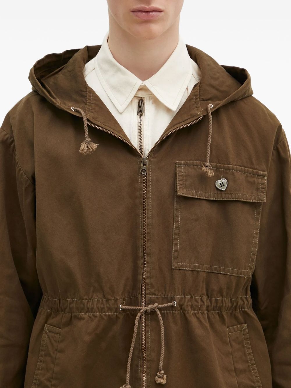 duck-print hooded jacket - 5