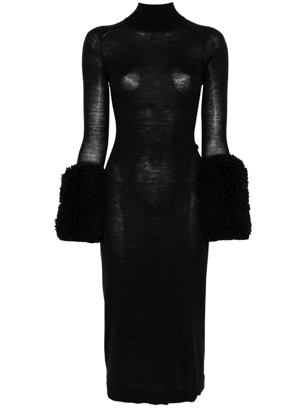 bubble cuffs bodycon dress - 1