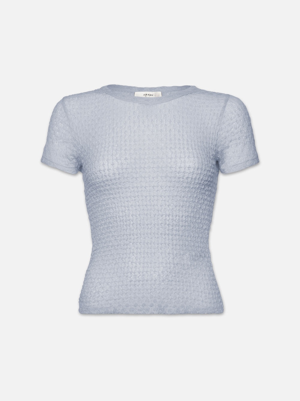 Mesh Lace Baby Tee in Denim Blue - 1