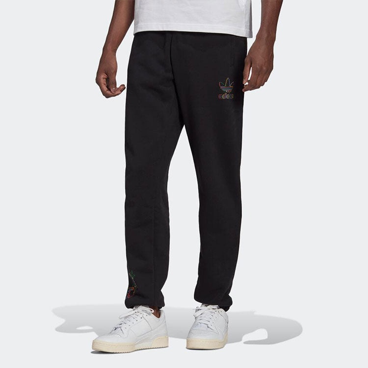 Men's adidas originals x Disney Crossover Solid Color Logo Casual Bundle Feet Sports Pants/Trousers/ - 2