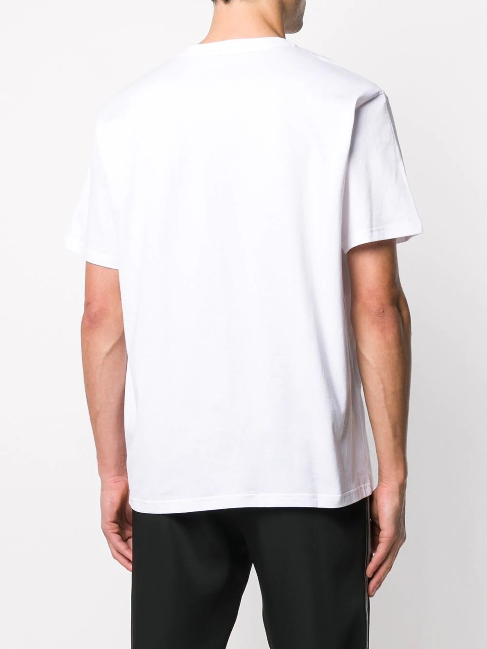 ribbon trimmed logo T-shirt - 4