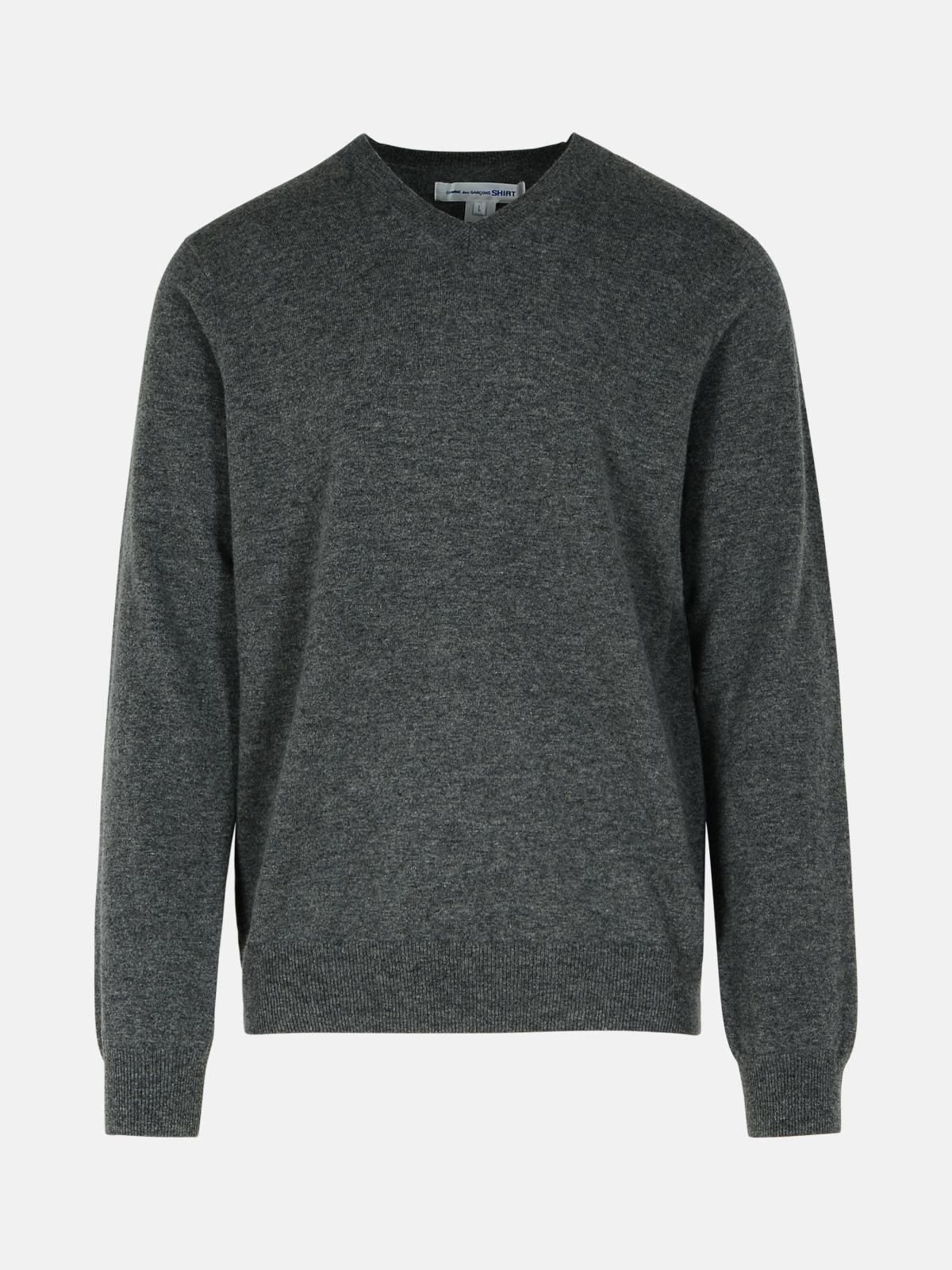 DARK GREY WOOL SWEATER - 1