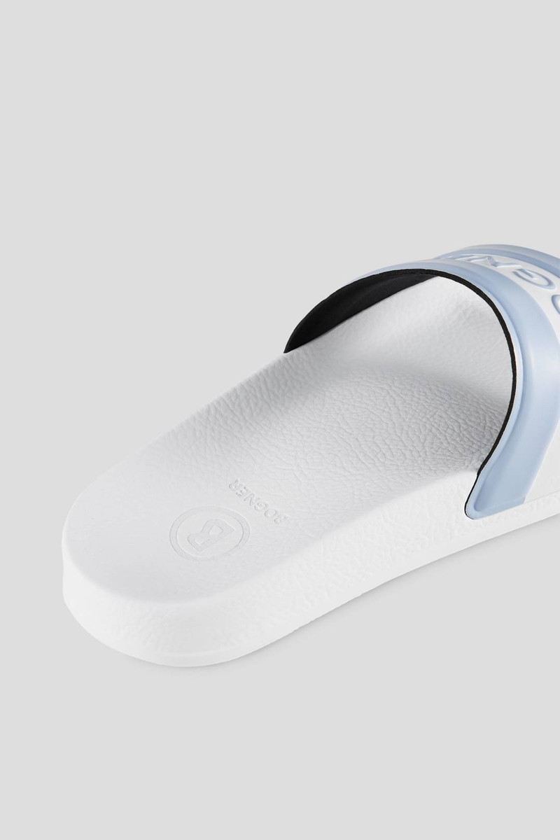 BELIZE SLIDES IN WHITE/LIGHT BLUE 7