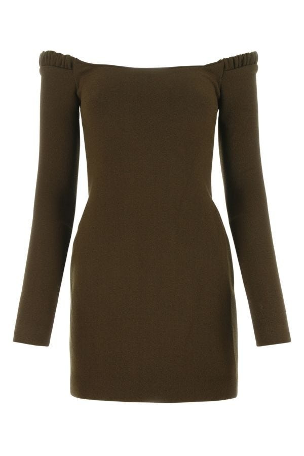 Brown wool dress - 1