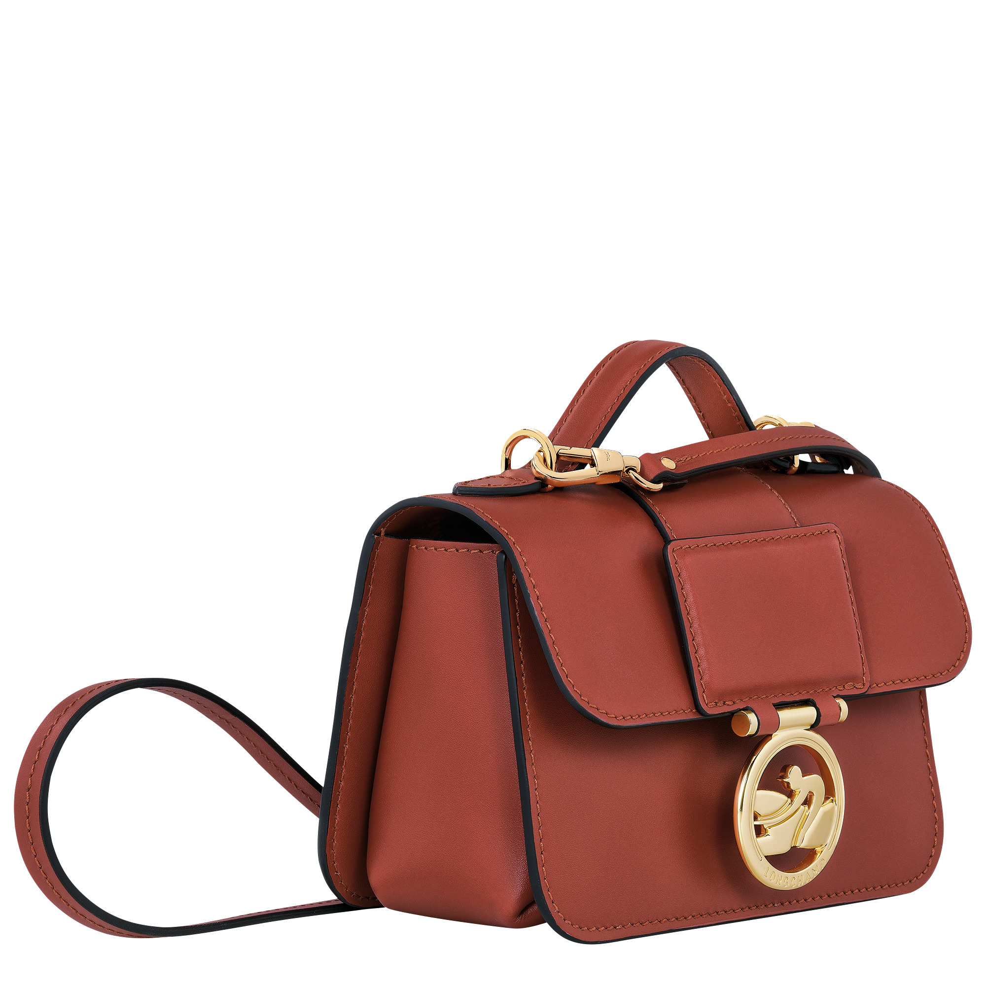 Box-Trot XS Crossbody bag Mahogany - Leather - 3