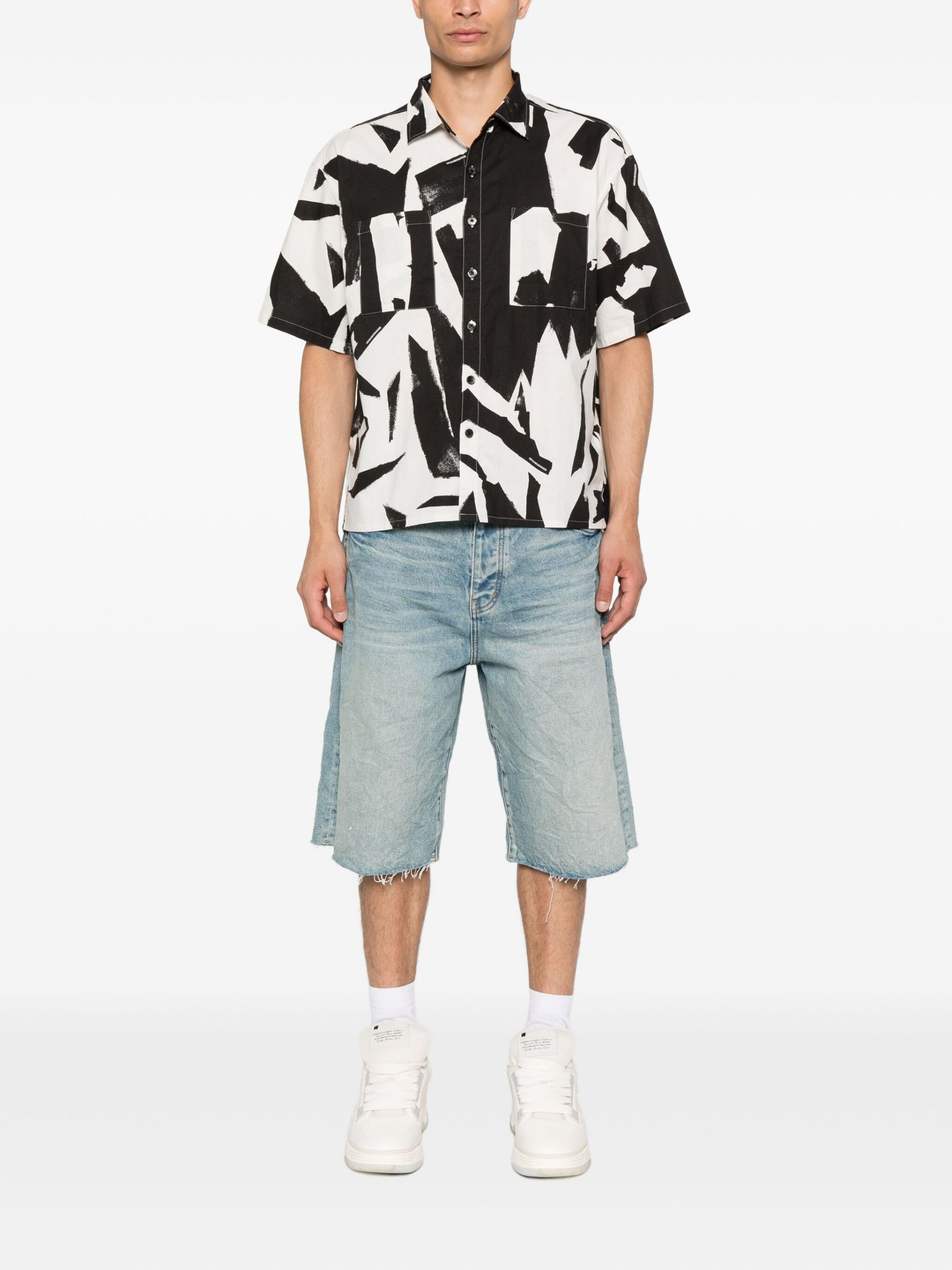 abstract-print shirt - 2