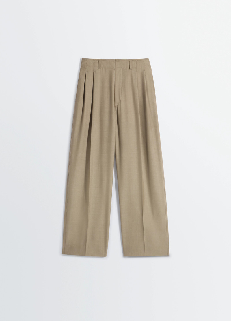 PLEATED TAILORED PANTS IN TROPICAL POLYWOOL 1