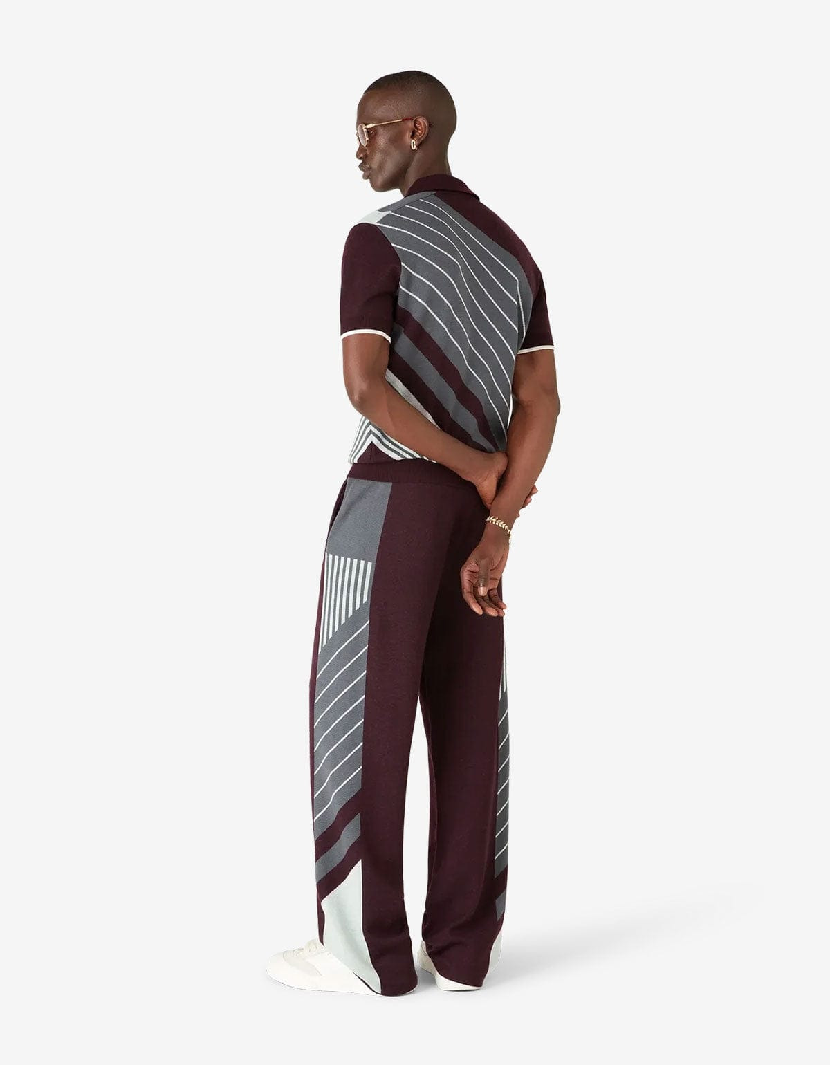 Casablanca Purple Merino Diagonal Tennis Trousers - 4