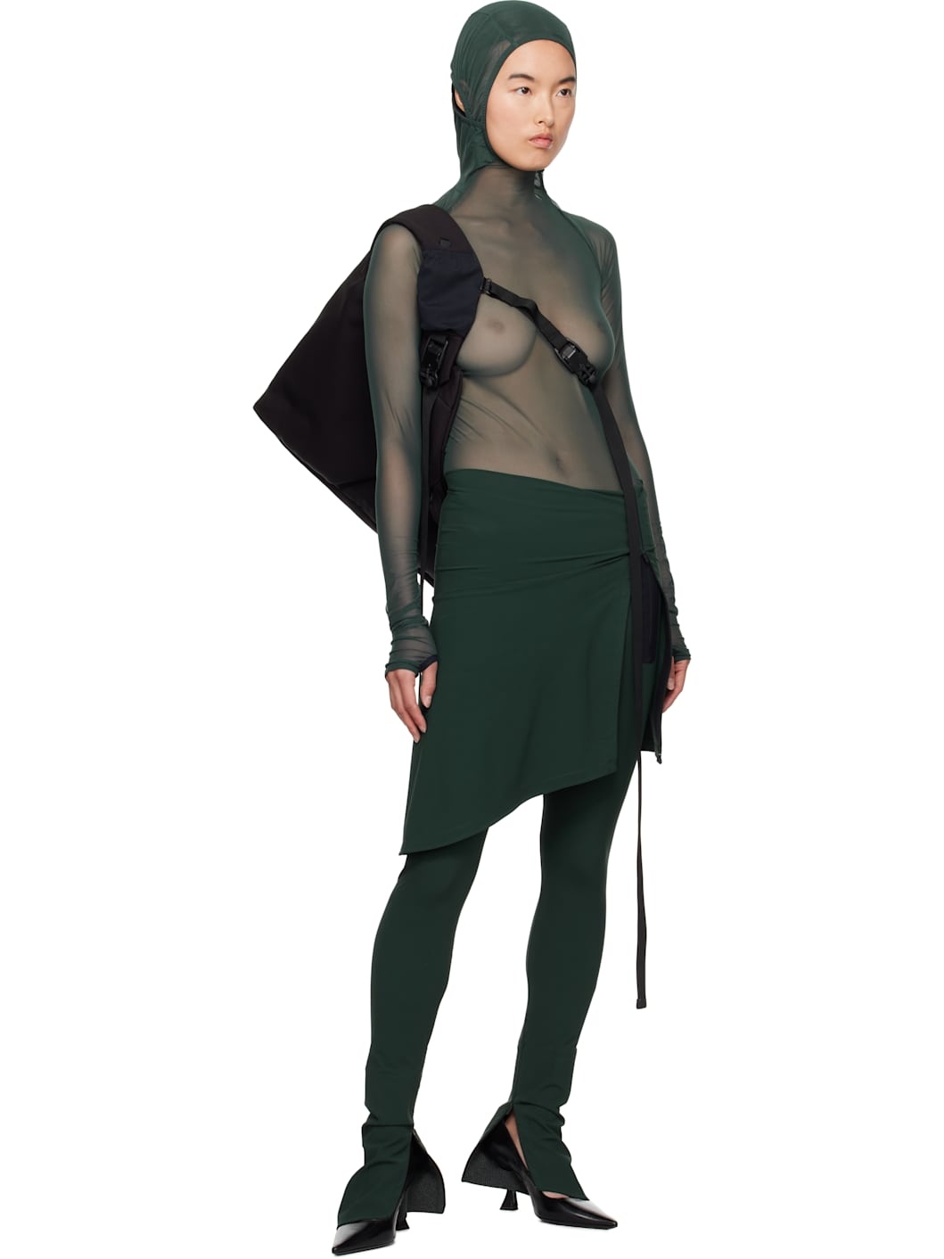 Green Mesh Hoodie - 5