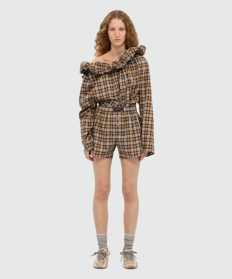MSGM Check cotton boxer shorts. outlook