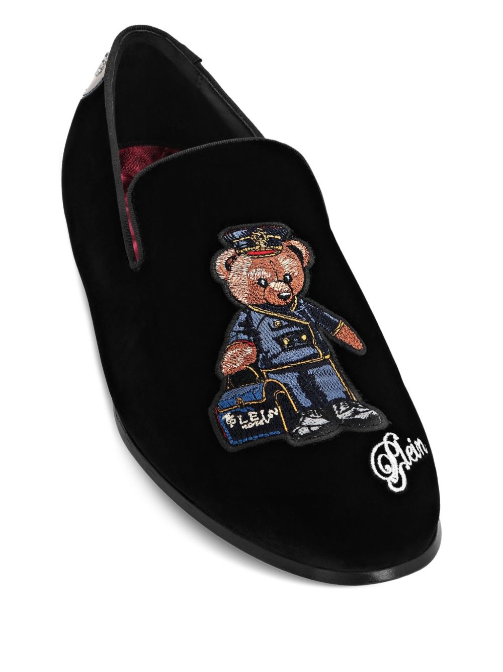 Teddy Doorman embroidered velvet loafers - 3