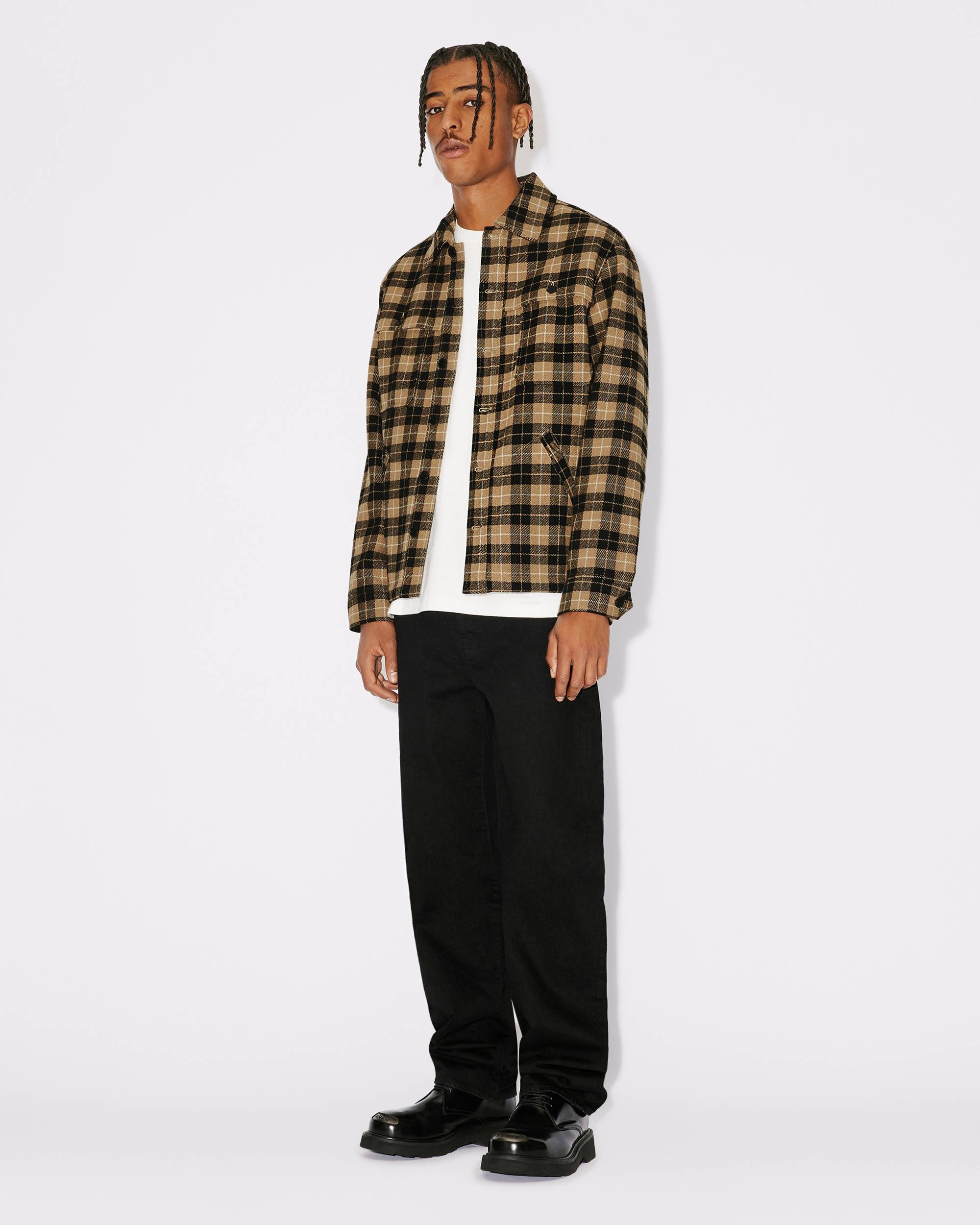 Checked wool overshirt - 3