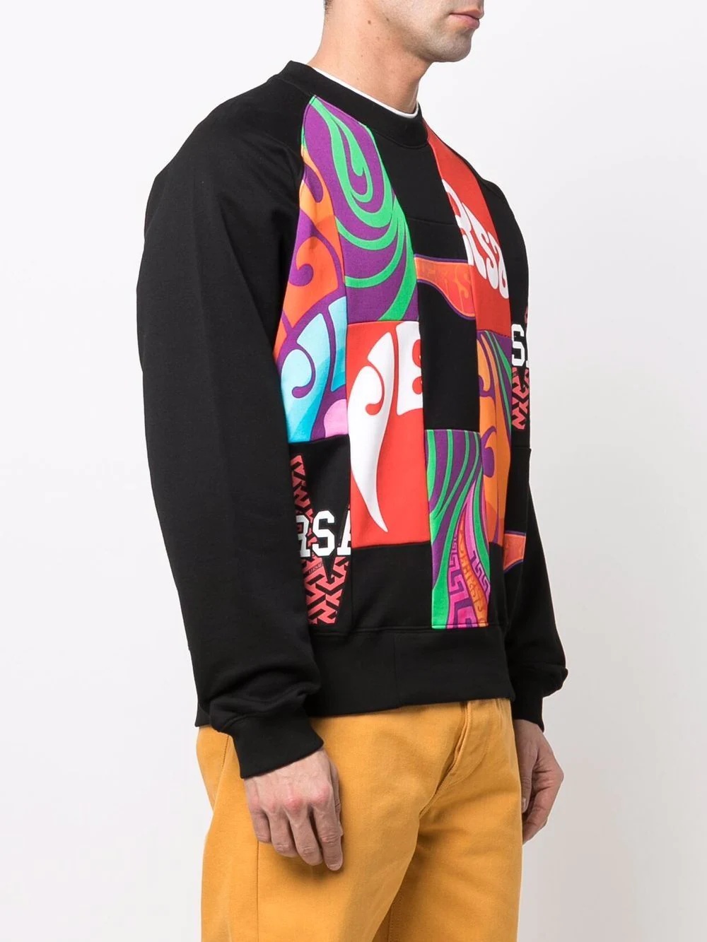 Medusa music patchwork-detail sweatshirt - 3