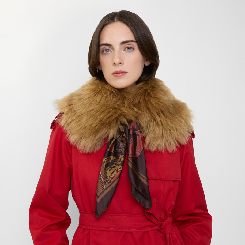 Burberry Scarf Trim Shearling Collar outlook