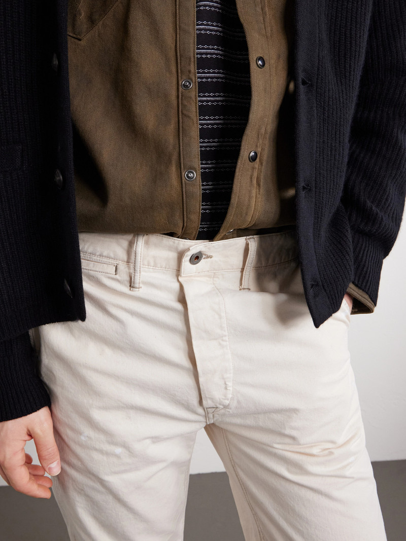 Straight-Leg Paint-Splattered Cotton-Canvas Trousers 5