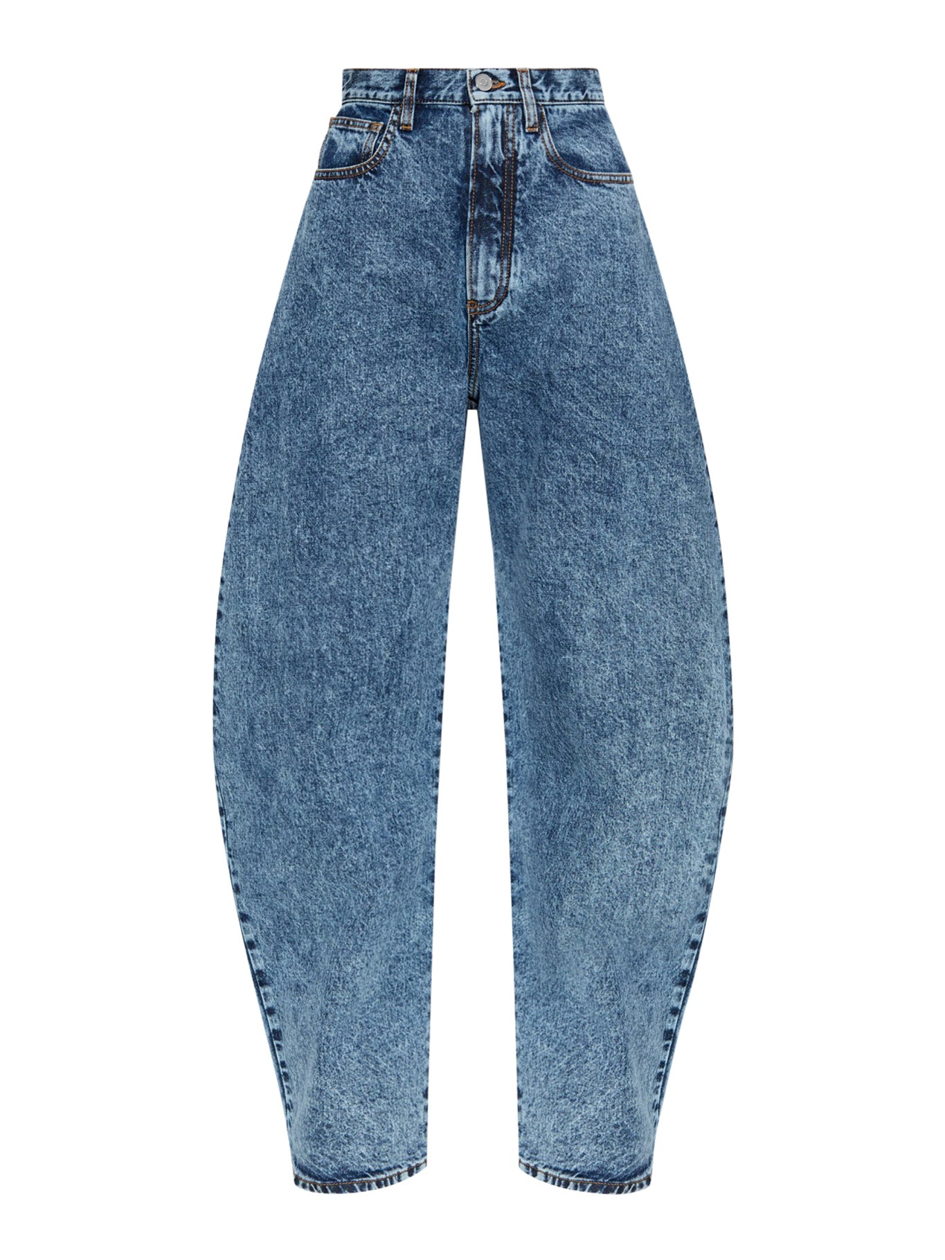 ROUNDED JEANS IN SNOW DENIM - 1