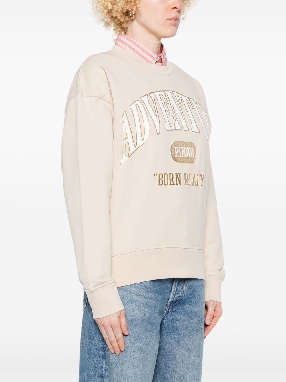 appliqué-detail sweatshirt - 3