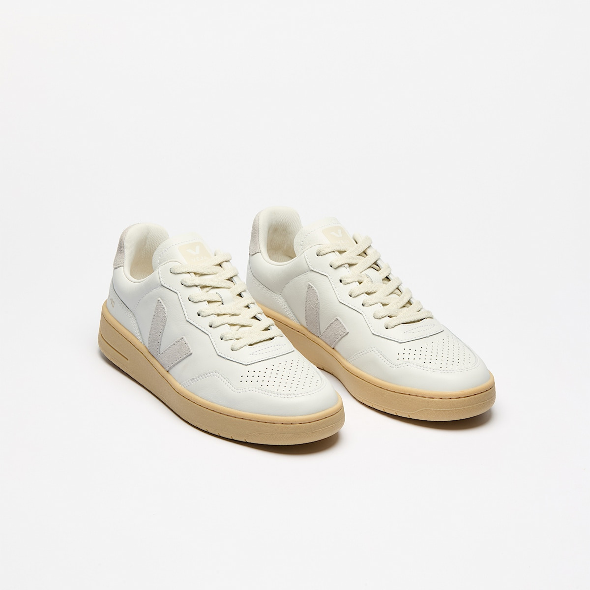 V-90 LEATHER WHITE LIGHT GREY NATURAL - 2