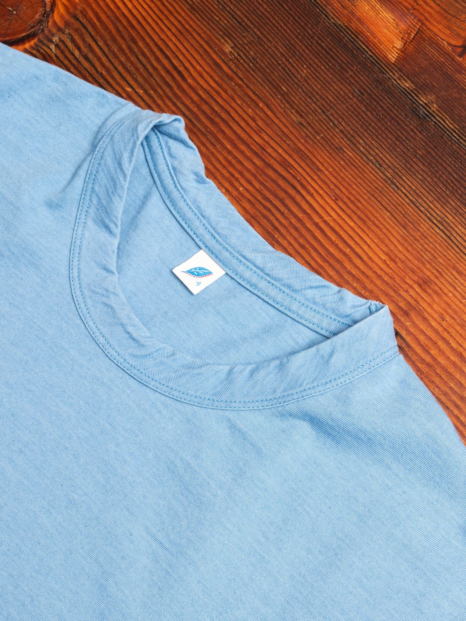 Yarn Dyed T-Shirt in Pale Indigo - 3