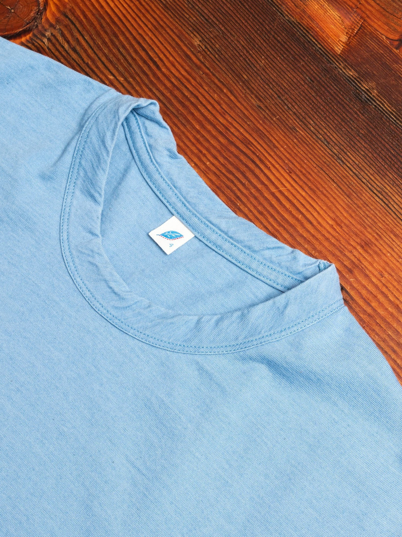 Yarn Dyed T-Shirt in Pale Indigo 3