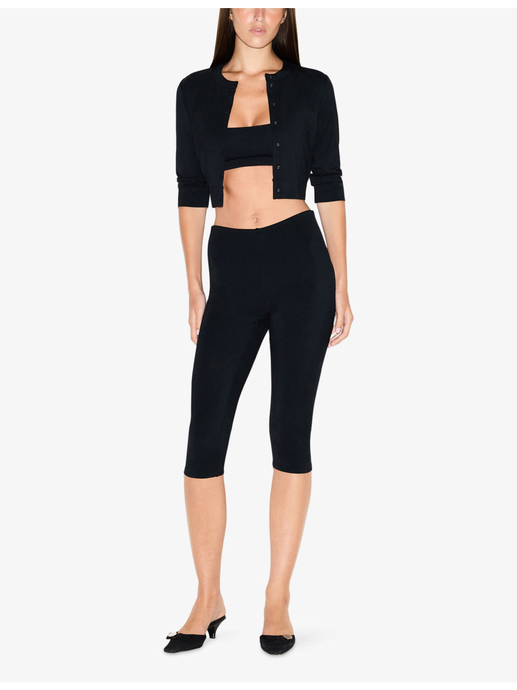 Smooth Lounge Cropped Stretch-Modal Cardigan - 2