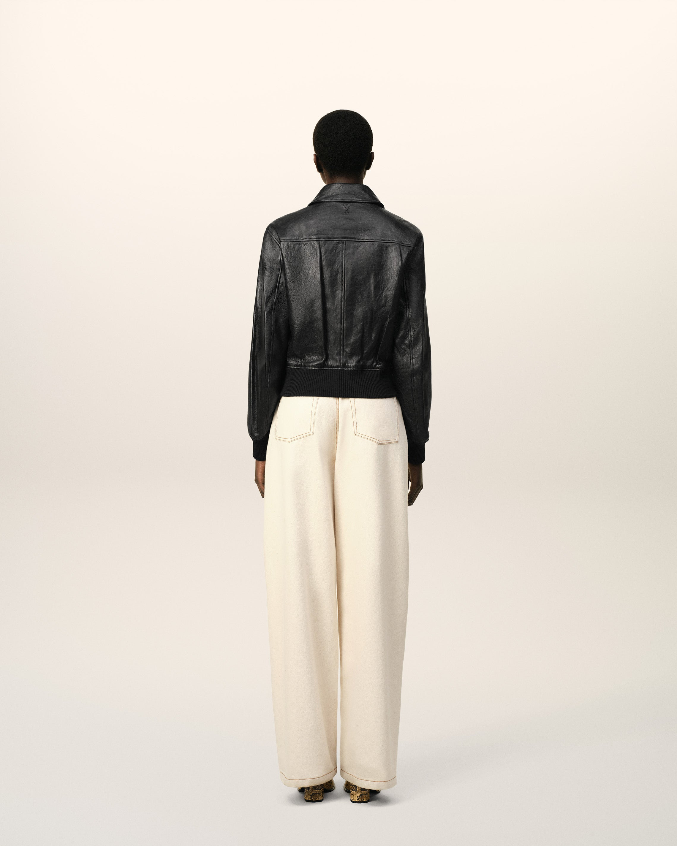 LEATHER ZIPPED JACKET - 5