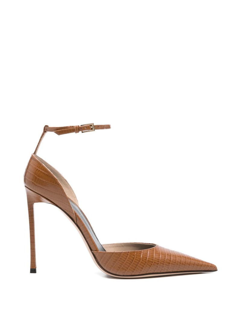 lizard-effect ankle-strap pumps 1