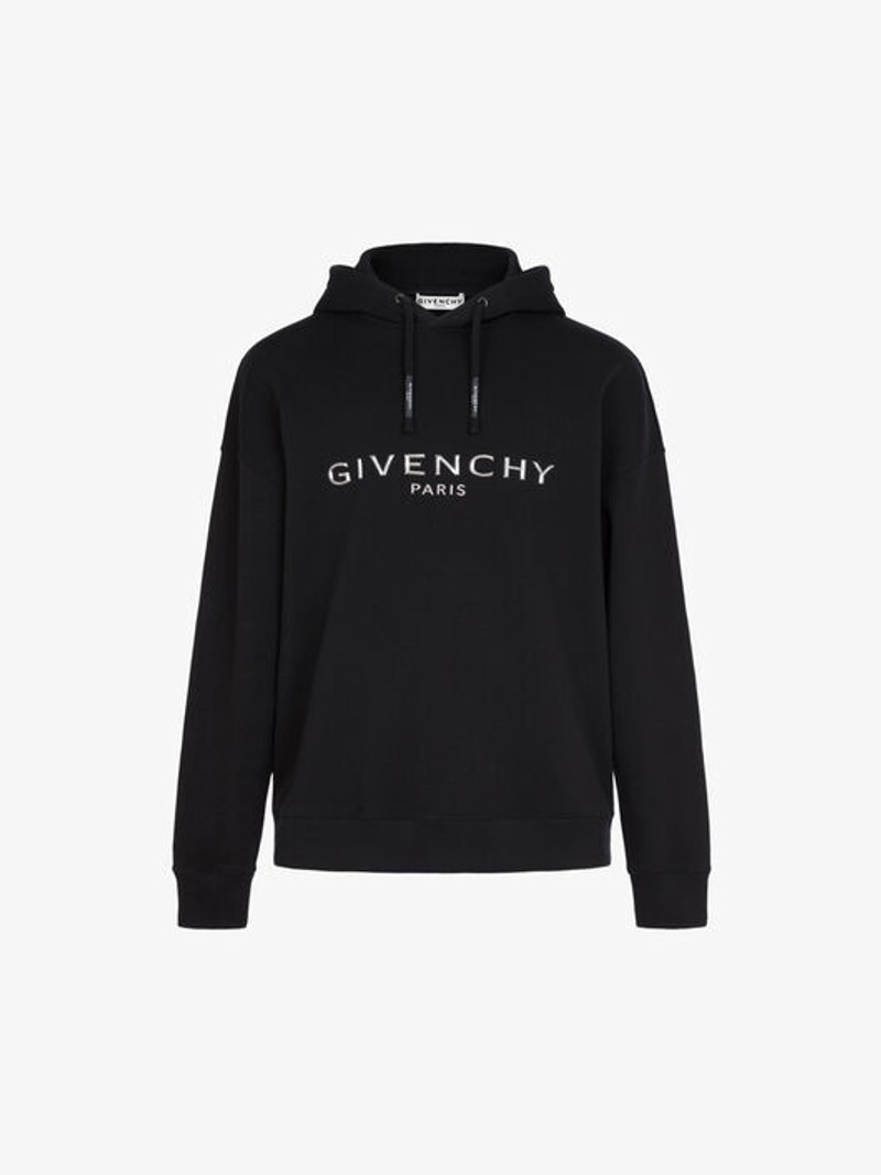 GIVENCHY PARIS EMBOSSED HOODIE - 1