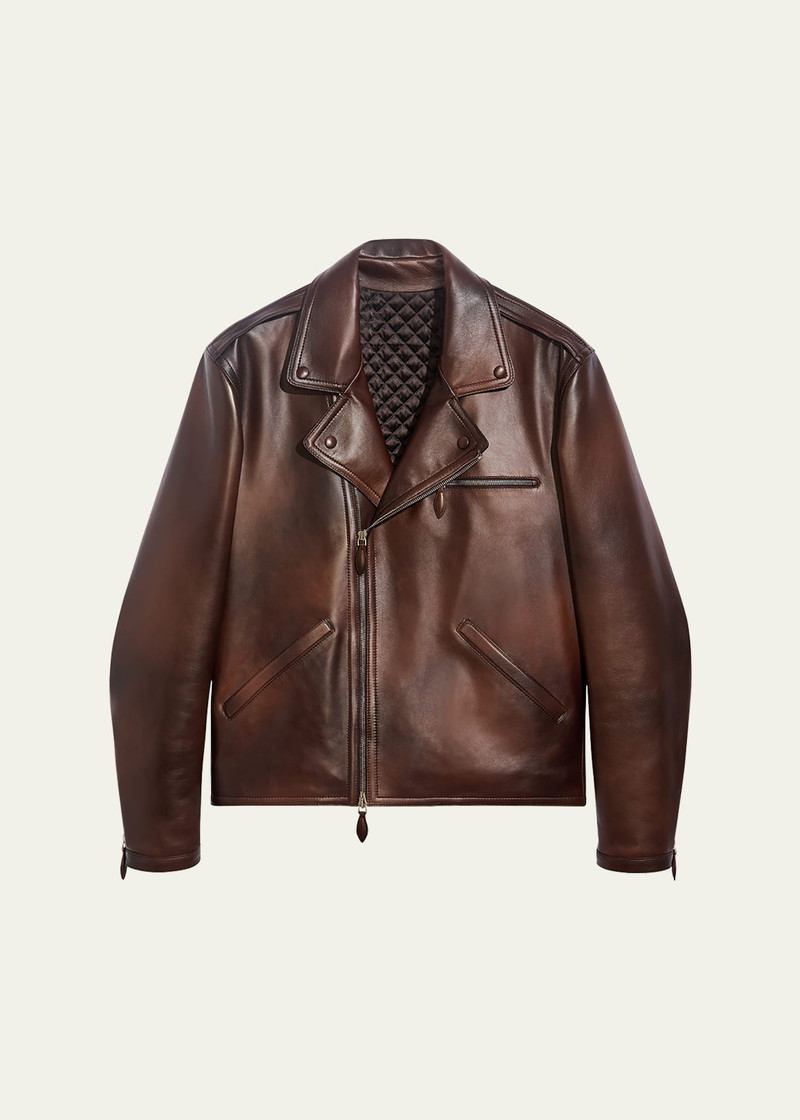 Men's Leather Moto Jacket 1