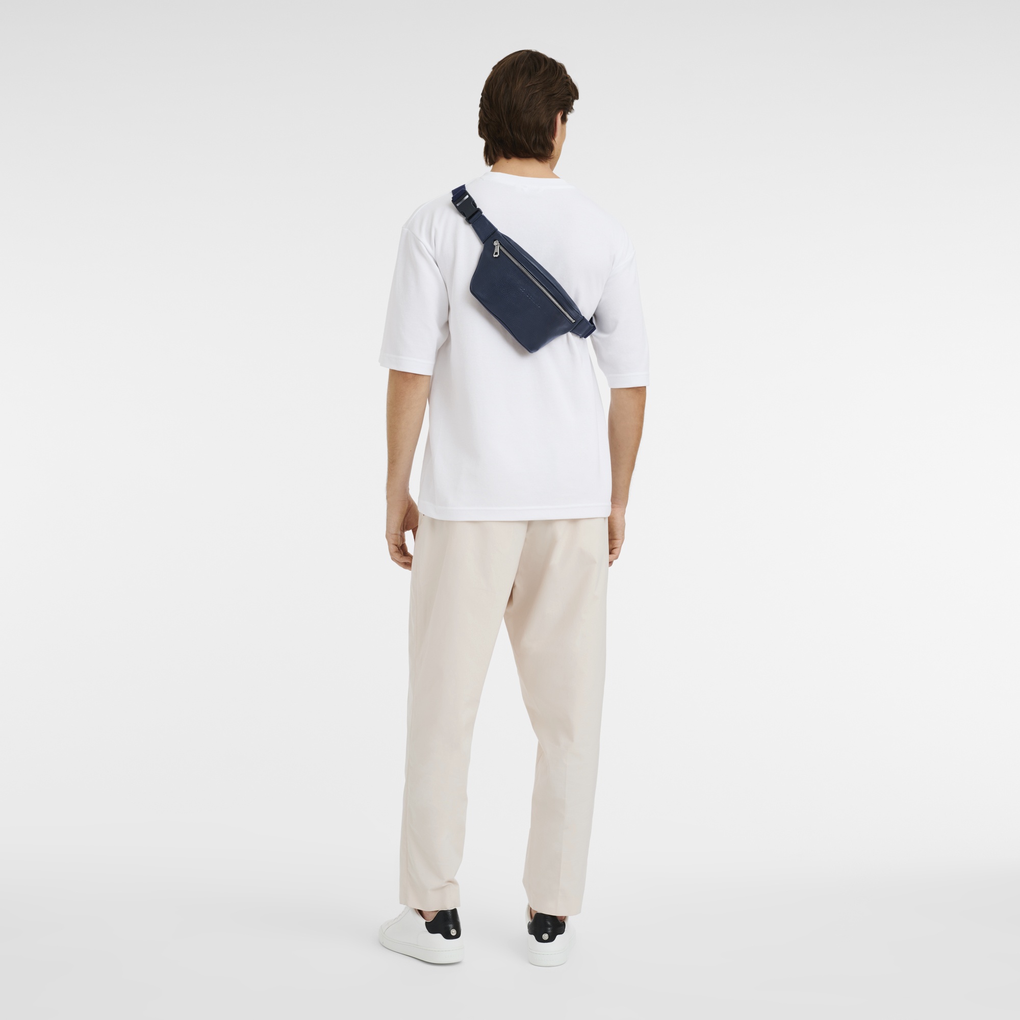 Le Foulonné Belt bag Navy - Leather - 2